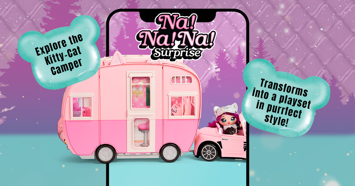 Na! Na! Na! Surprise Kitty-Cat Camper Playset Interactive Experience